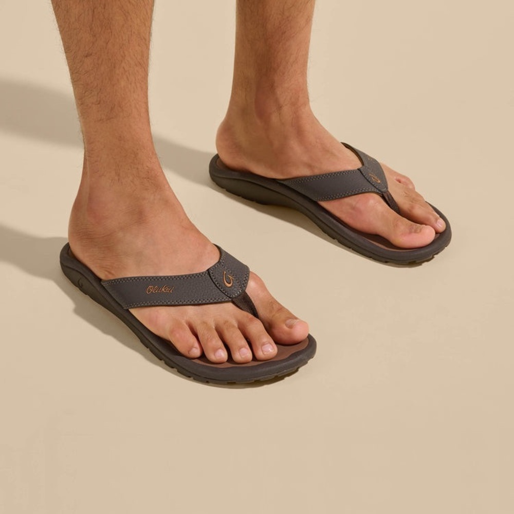 OluKai Men's ohana beach sandals-dark Java /ray